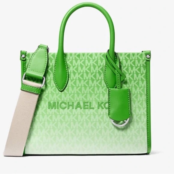 Mirella Small Ombré Logo Tote Bag in Jungle Green - Picture 1 of 3